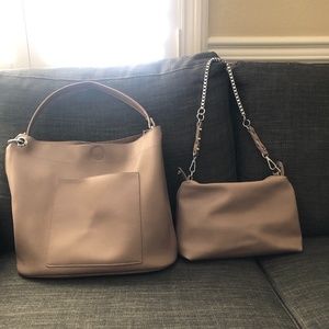 Urban Expressions Baby Pink Bucket Bag & Inner Bag